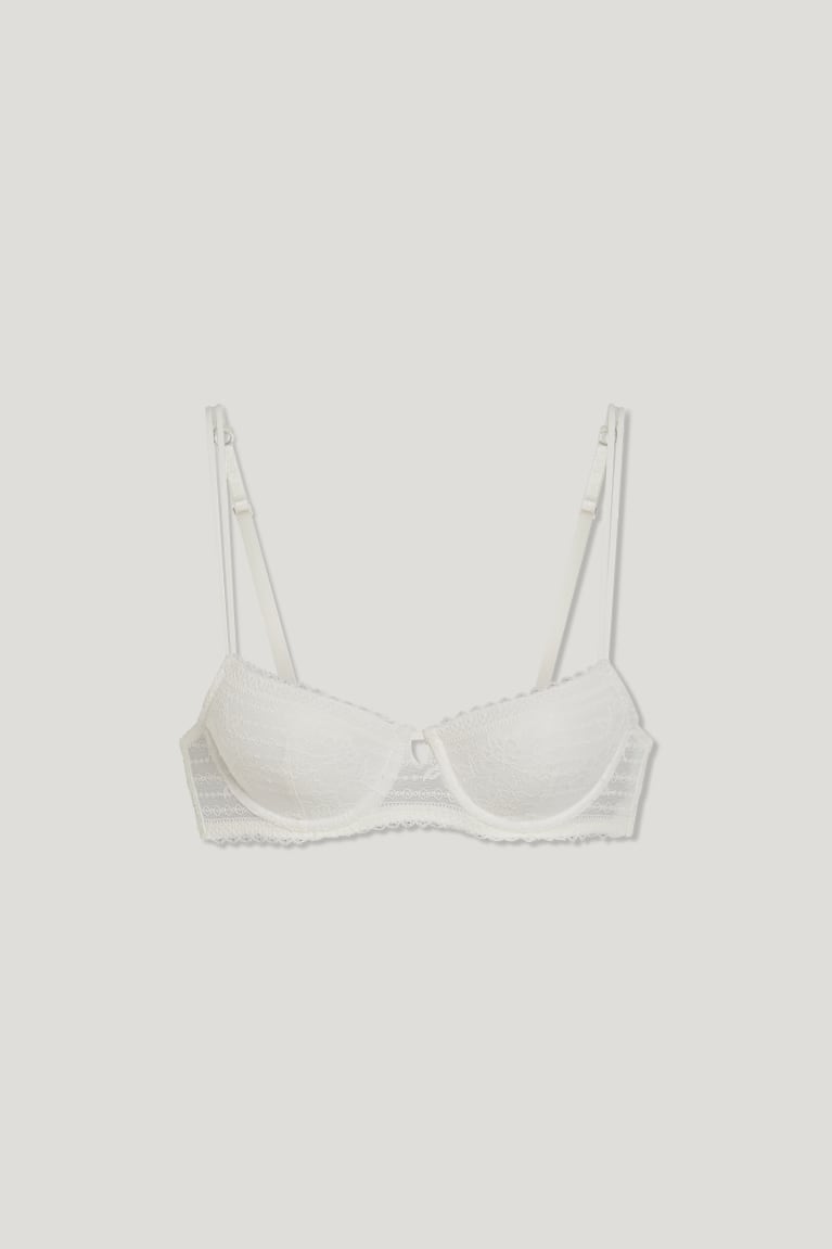 Ropa Interior C&A Underwire Bra Demi Acolchado Blancas | EZHOJX-083