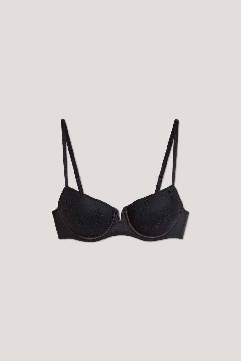 Ropa Interior C&A Underwire Bra Demi Acolchado Negras | XUOMYL-205