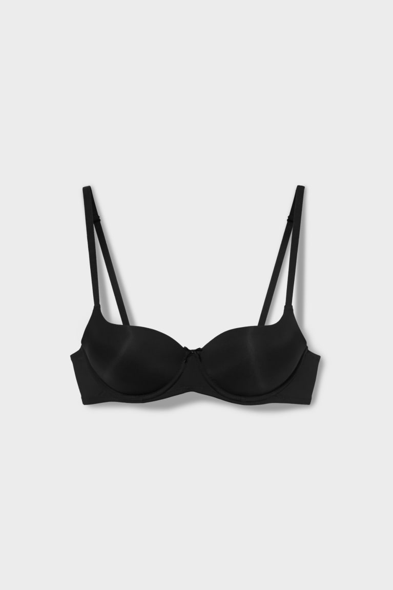 Ropa Interior C&A Underwire Bra Full Coverage Acolchado Negras | GPFBCE-182