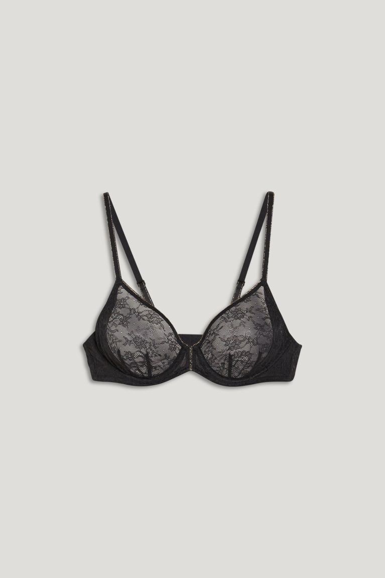 Ropa Interior C&A Underwire Bra Negras | OTRSPG-953