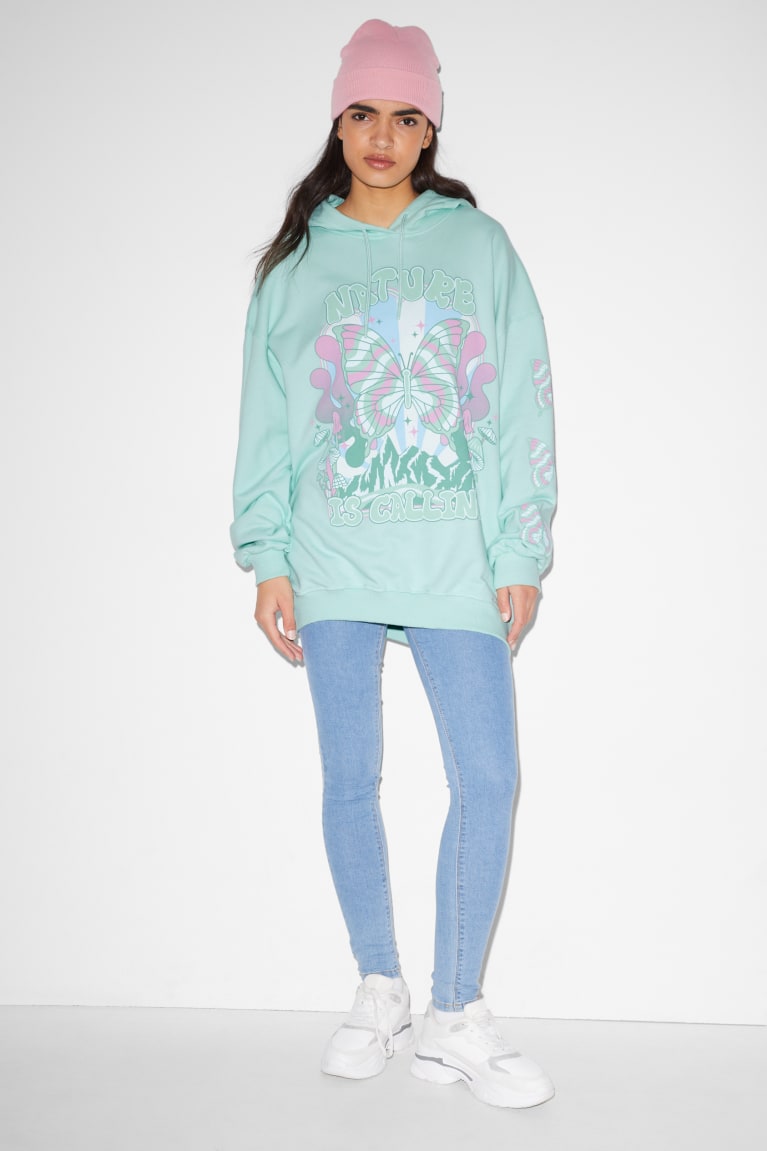 Sudadera Con Capucha C&A Clockhouse Verde Menta Verde | TUGQHX-487