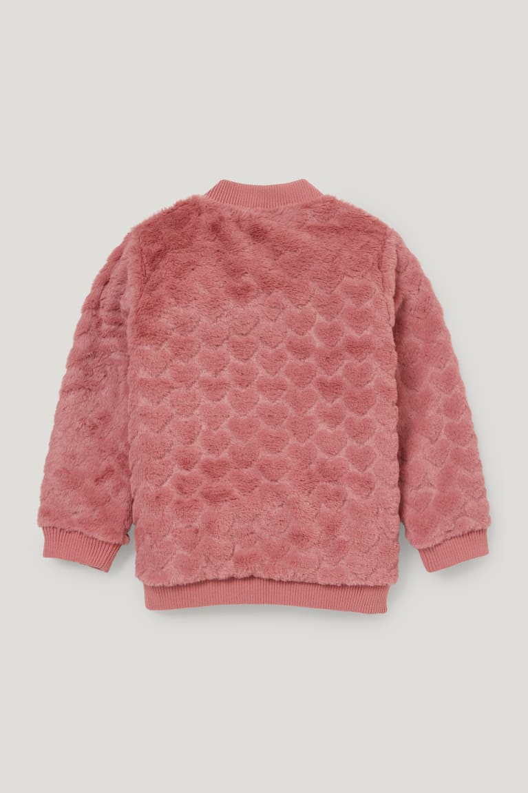 Sudadera Con Capucha C&A Faux Fur Recycled Rosas Oscuro | AUWZKQ-026