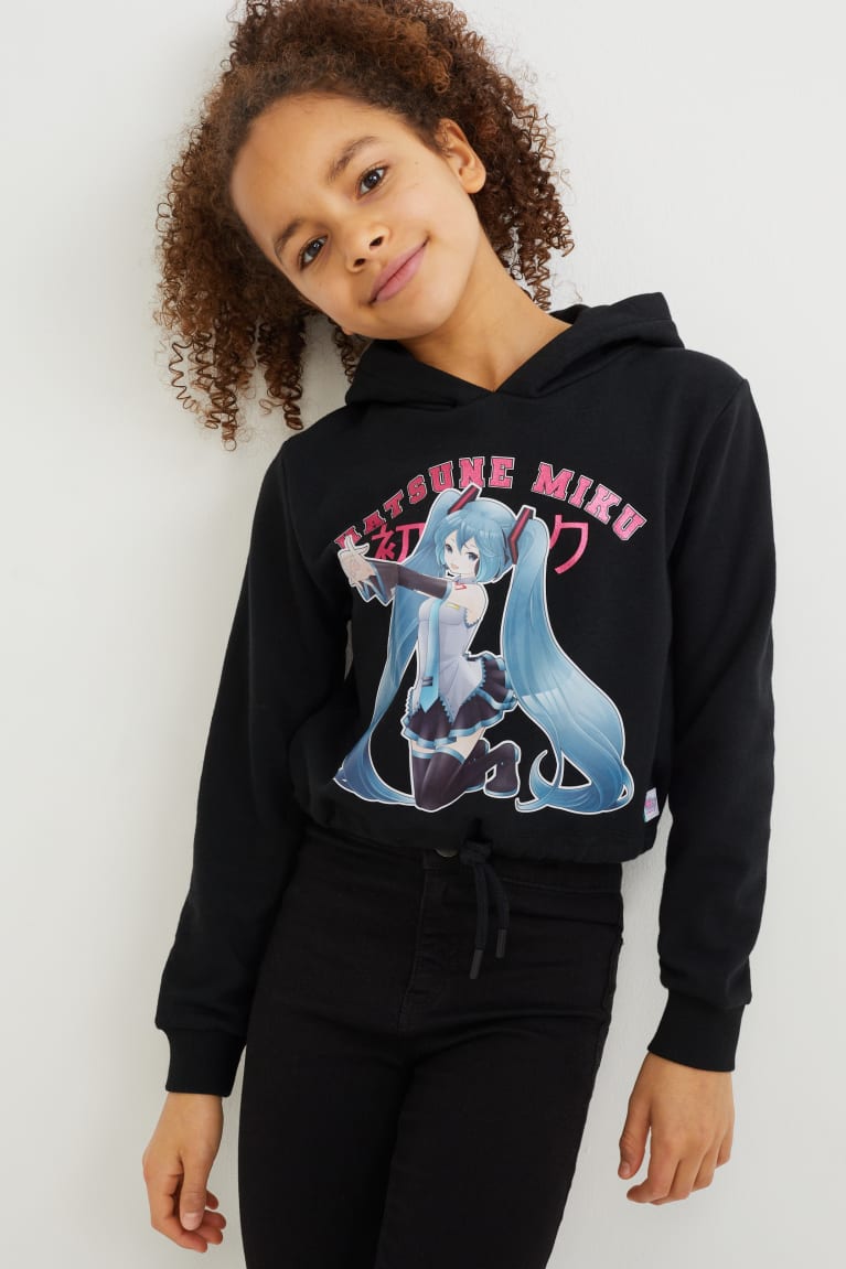 Sudadera Con Capucha C&A Hatsune Miku Negras | MRXKFG-214