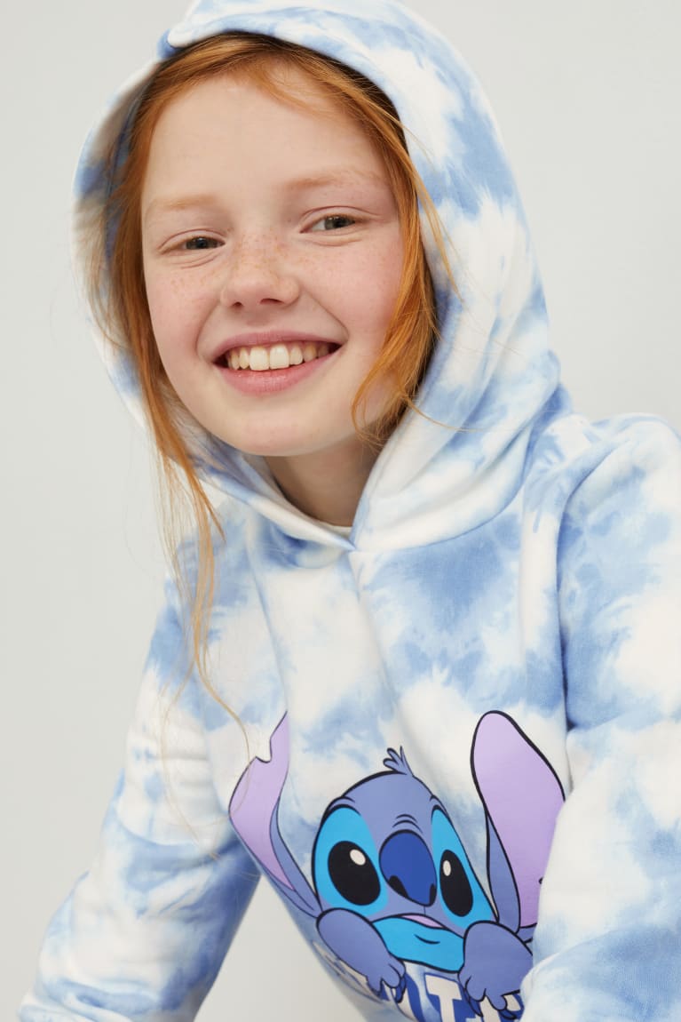 Sudadera Con Capucha C&A Lilo & Stitch Blancas Azules Claro | IWACLP-061