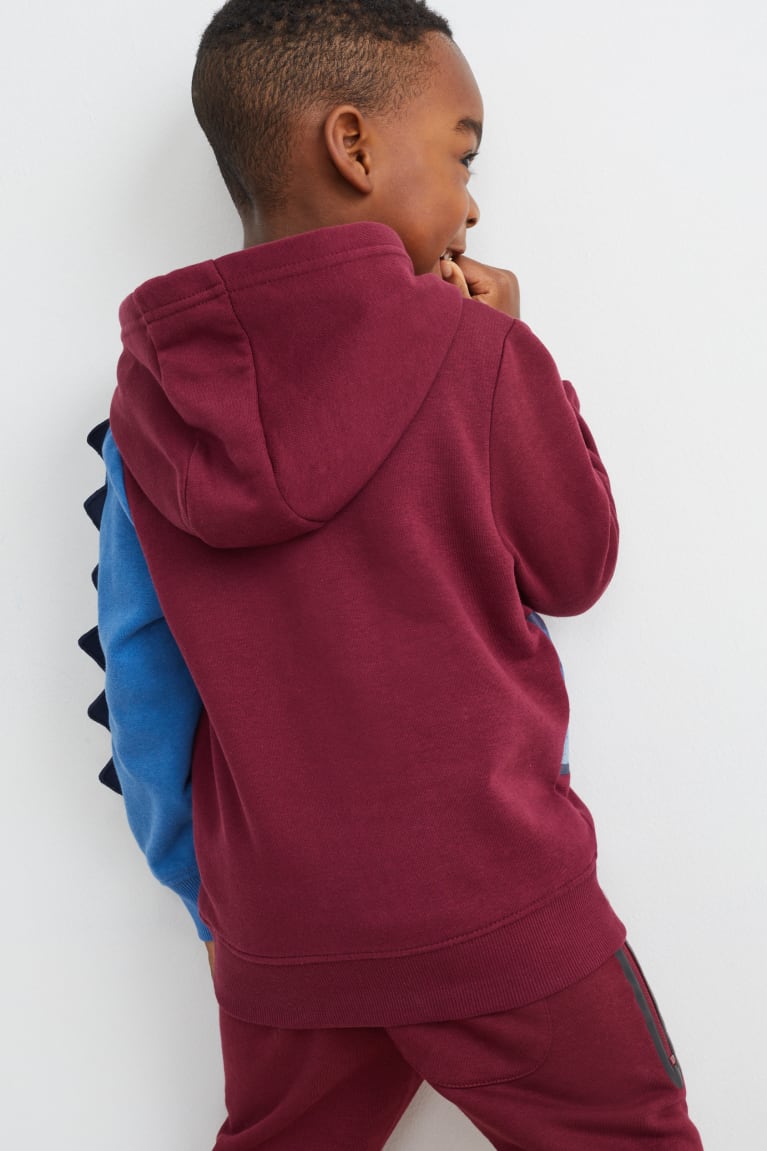 Sudadera Con Capucha C&A Multipack Of 2 Dinosaur And Long Sleeve Burdeos | JLWAYK-621