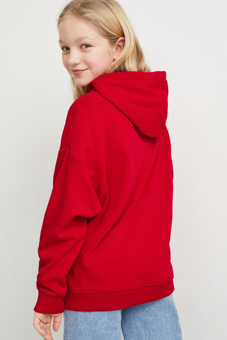 Sudadera Con Capucha C&A Rojas | GEOPZQ-512