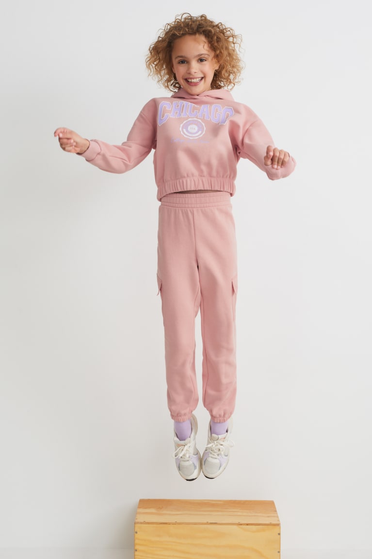 Sudadera Con Capucha C&A Set And Joggers 2 Piece Rosas | KUSQIB-769