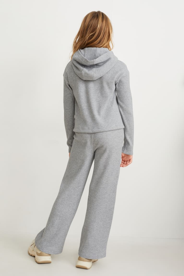 Sudadera Con Capucha C&A Set Bottoms And 2 Piece Gris Claro | OACHYM-729