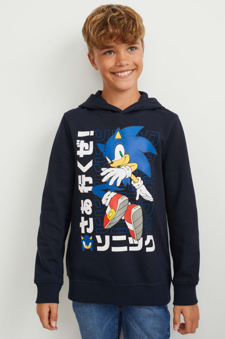 Sudadera Con Capucha C&A Sonic Azules Oscuro | LFIZQU-263