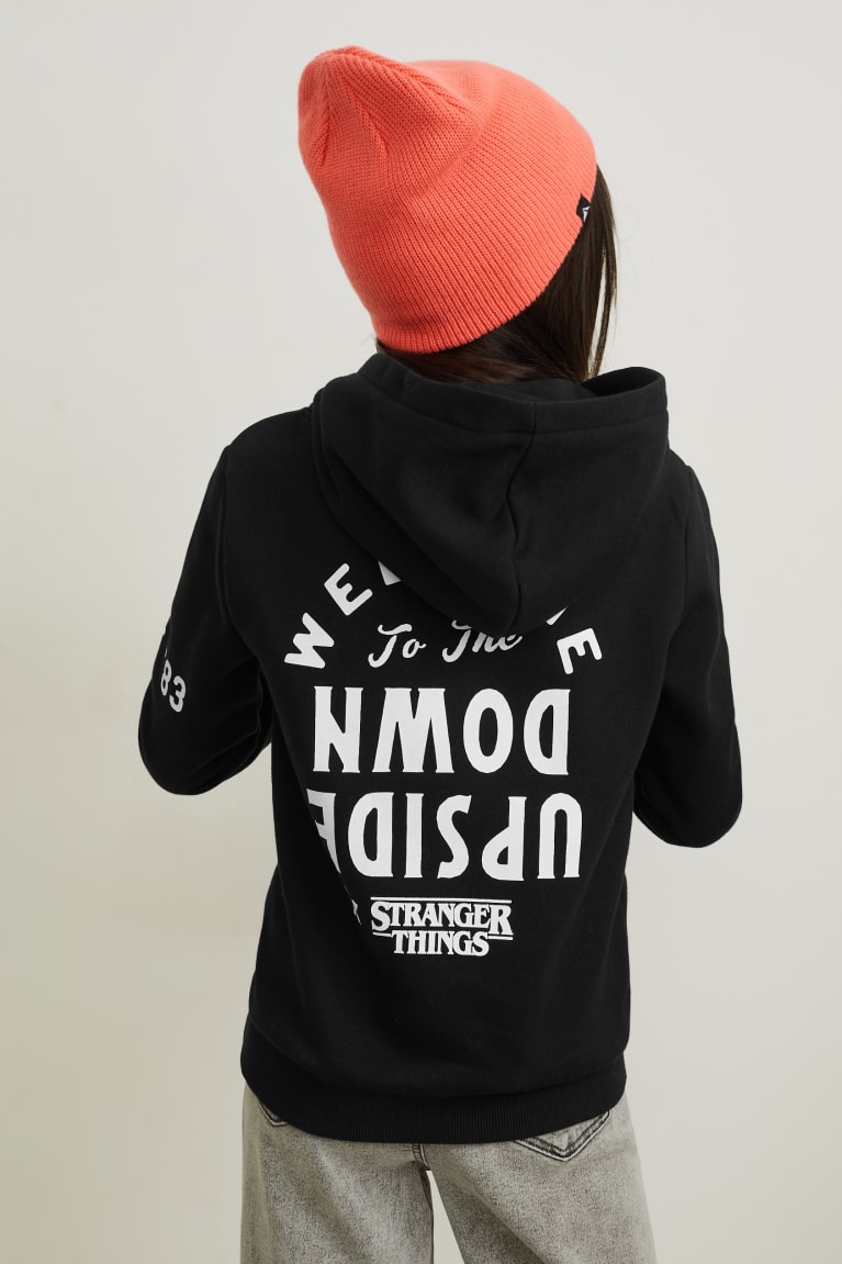 Sudadera Con Capucha C&A Stranger Things Negras | NTPMYO-469