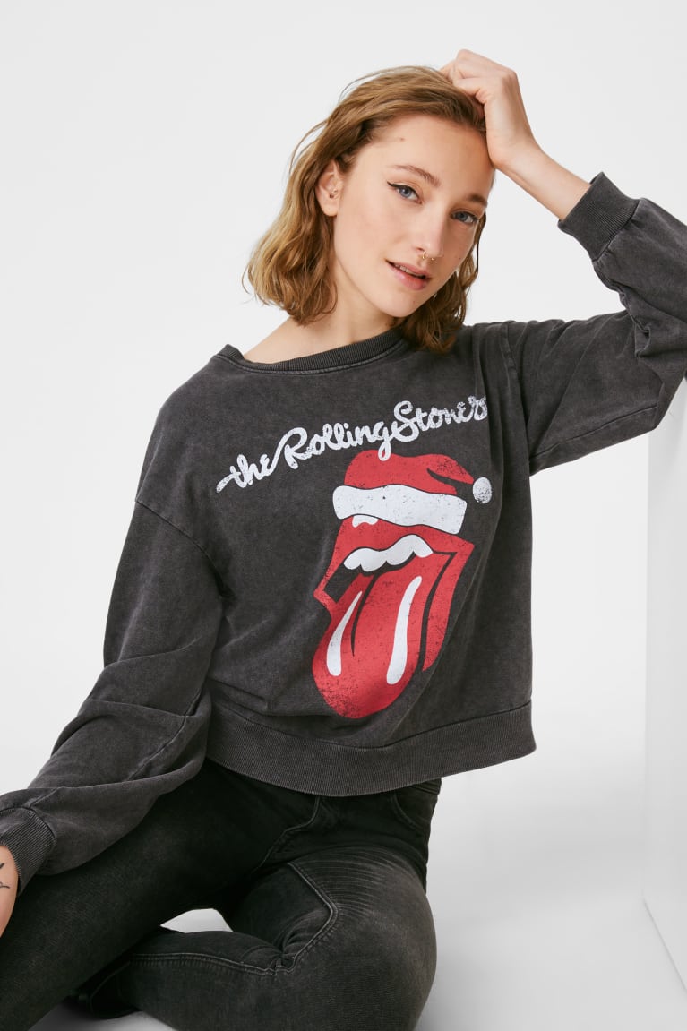 Sudaderas C&A Clockhouse Christmas The Rolling Stones Gris Oscuro | EAUTNY-473