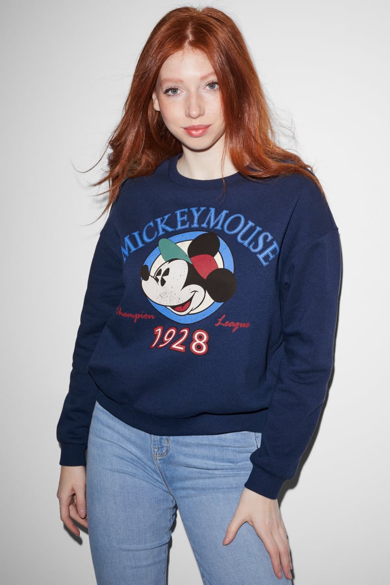 Sudaderas C&A Clockhouse Mickey Mouse Azules Oscuro | ZMWDHV-689