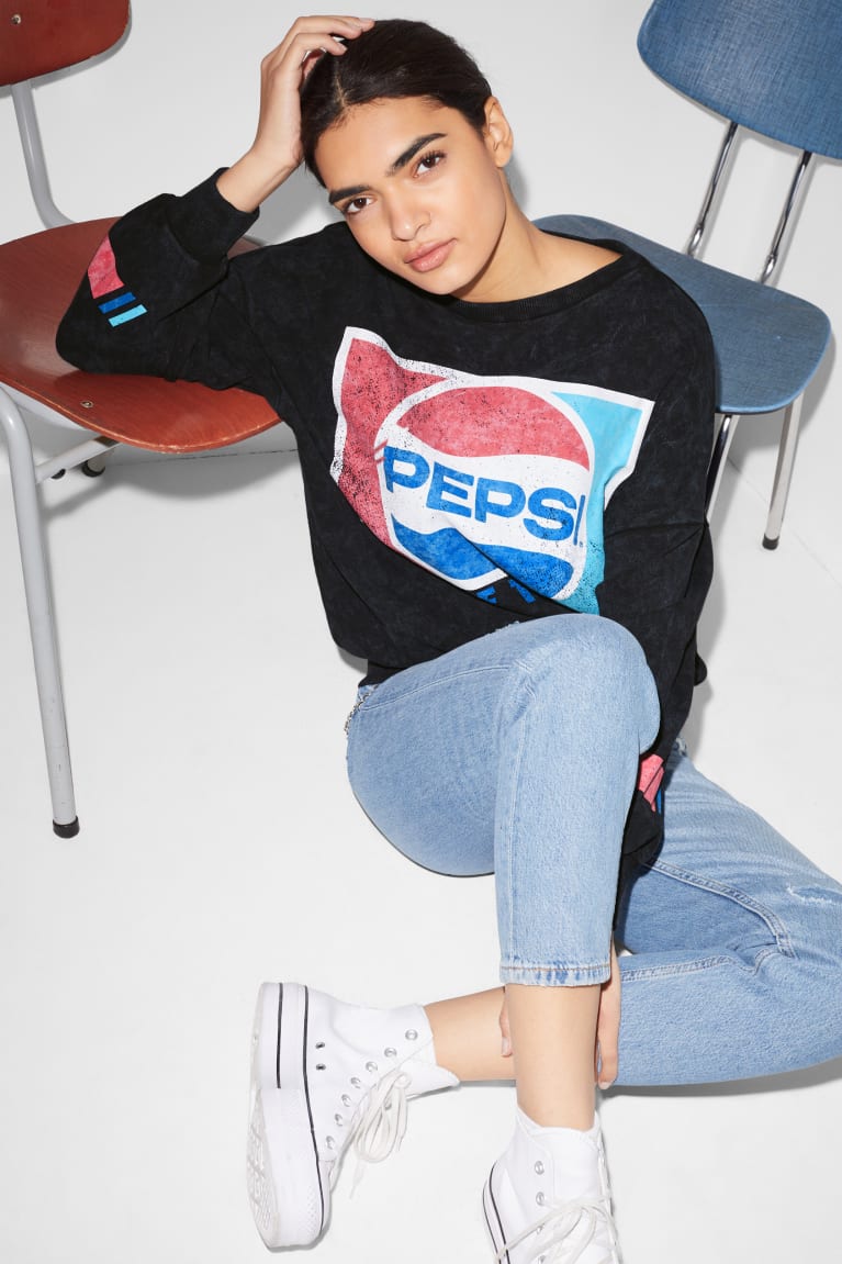 Sudaderas C&A Clockhouse Pepsi Negras | BPUWFJ-489