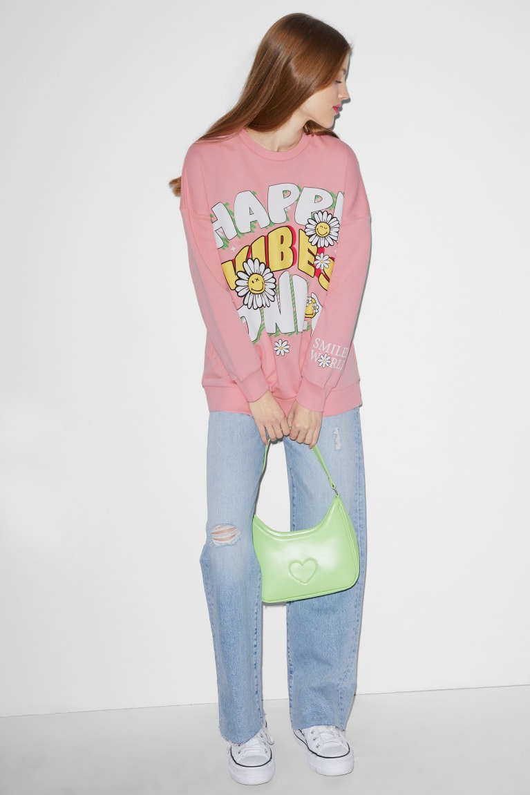 Sudaderas C&A Clockhouse Smileyworld® Rosas | VSOCIM-257