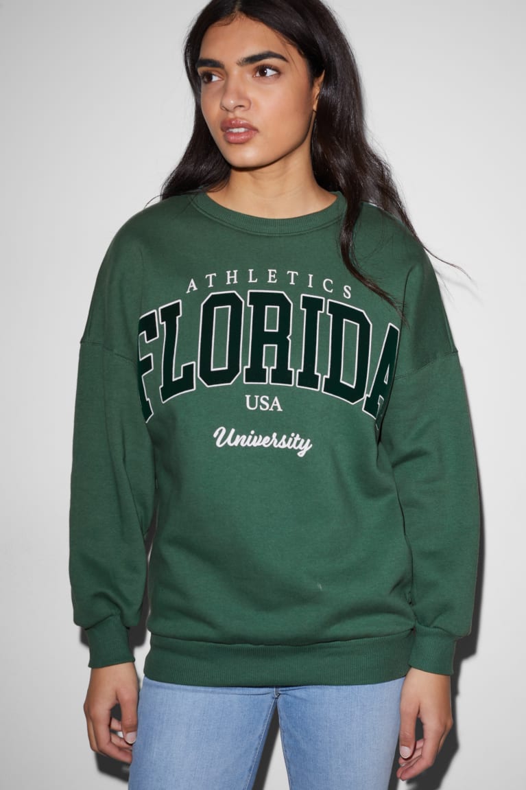 Sudaderas C&A Clockhouse Verde Oscuro | QEKSJH-697