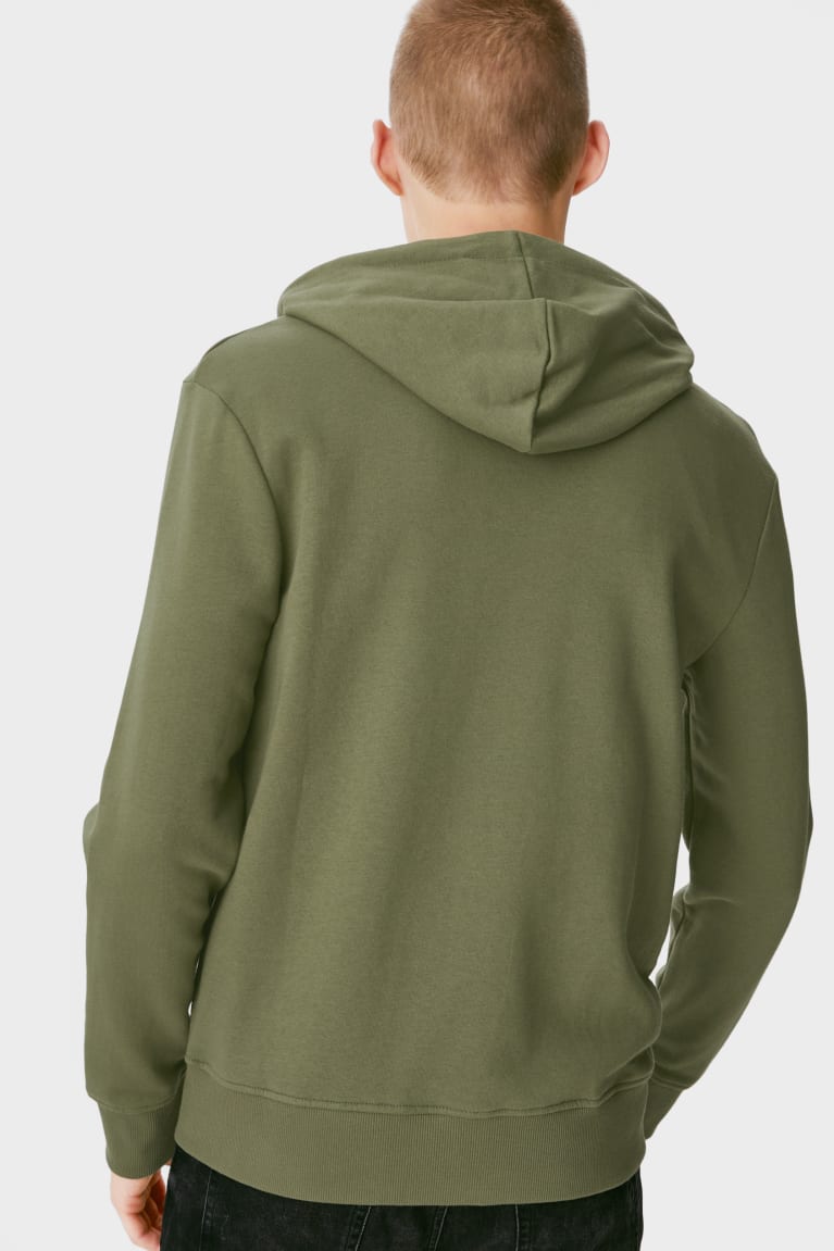 Sudaderas C&A Clockhouse Zip-through With Hood Verde | UBNTAY-310