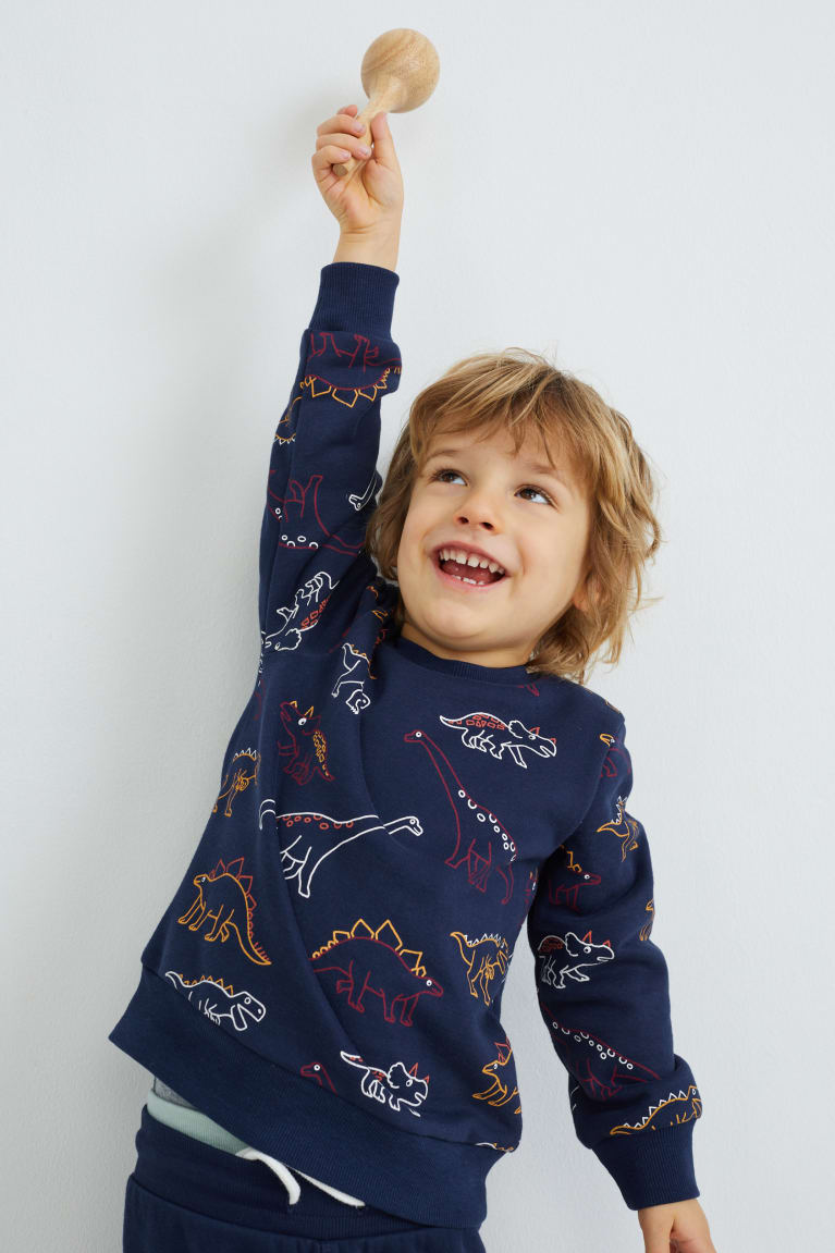 Sudaderas C&A Dinosaur Set And Joggers 2 Piece Azules Oscuro | HXIVUW-091