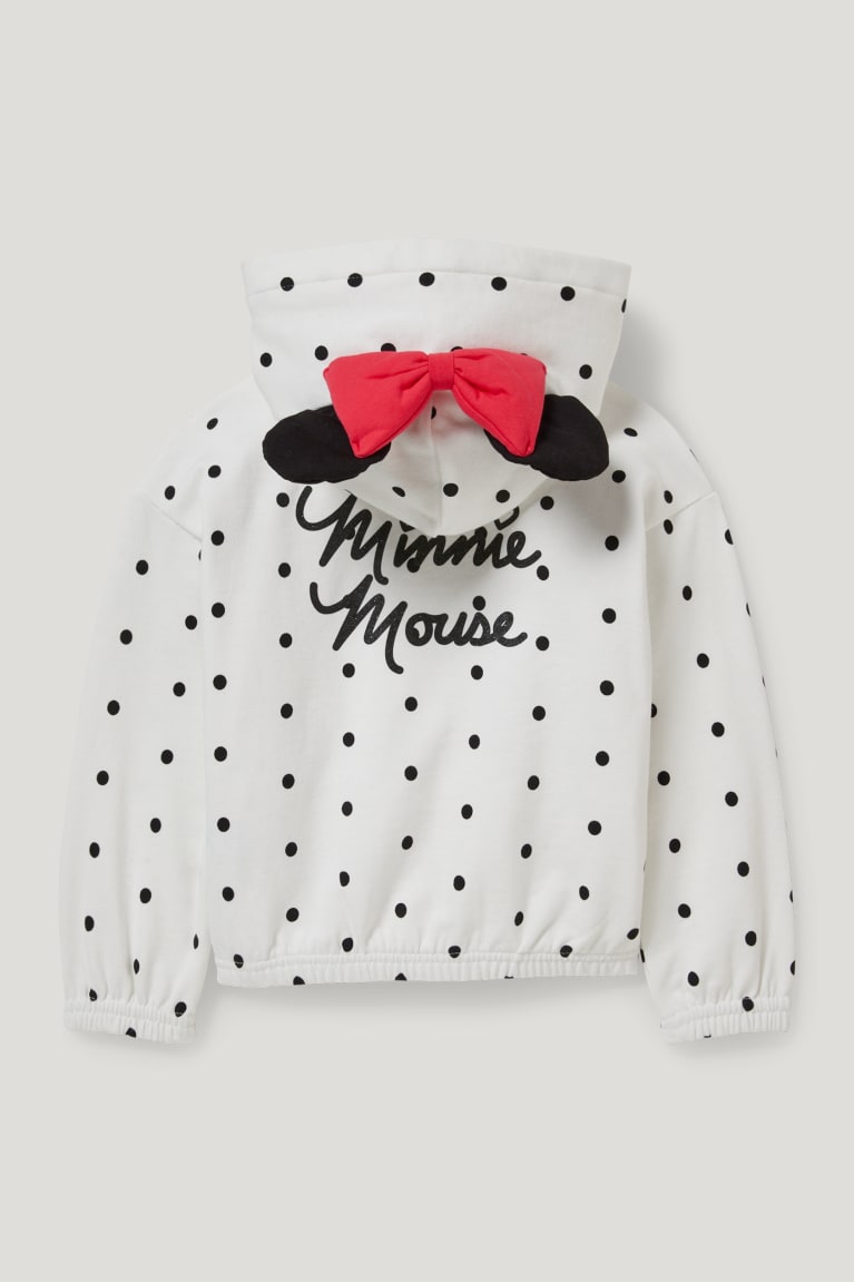 Sudaderas C&A Minnie Mouse Zip-through With Hood Polka Dot Blancas | LNRFTM-384