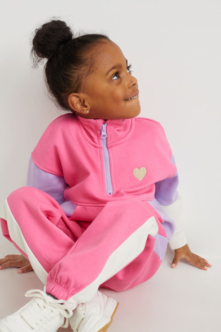 Sudaderas C&A Set And Joggers 2 Piece Rosas | DYMSJR-291