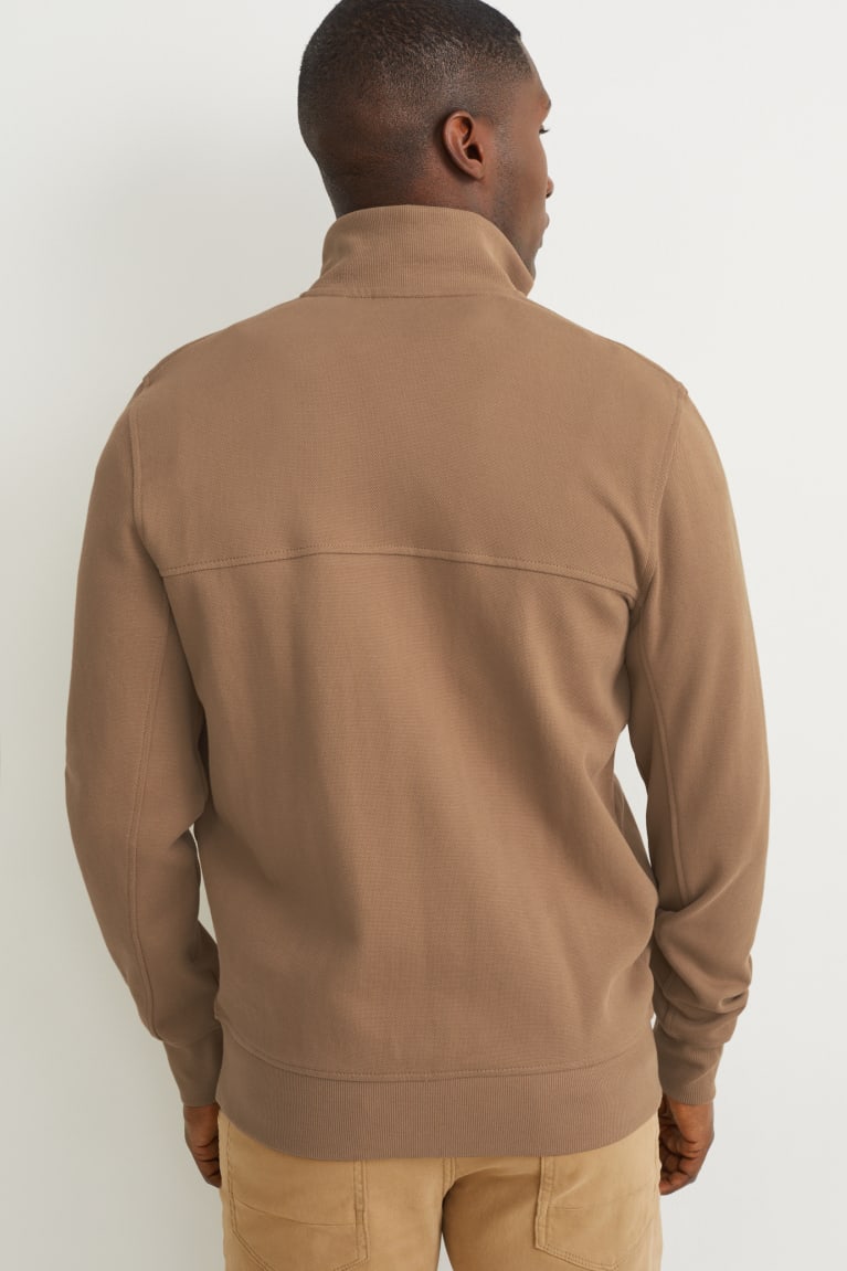 Sudaderas C&A Zip-through Marrones Claro | IMQUFW-950