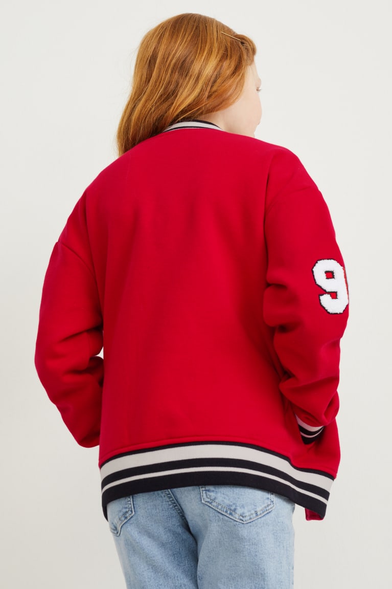 Sudaderas C&A Zip-through Rojas | NUSWKX-542