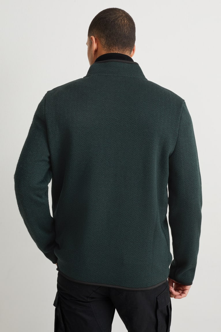 Sudaderas C&A Zip-through Verde Oscuro | RUANKO-708