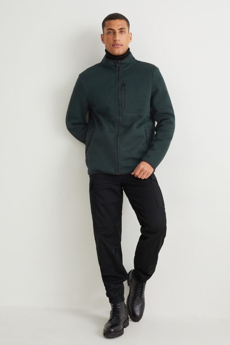 Sudaderas C&A Zip-through Verde Oscuro | RUANKO-708