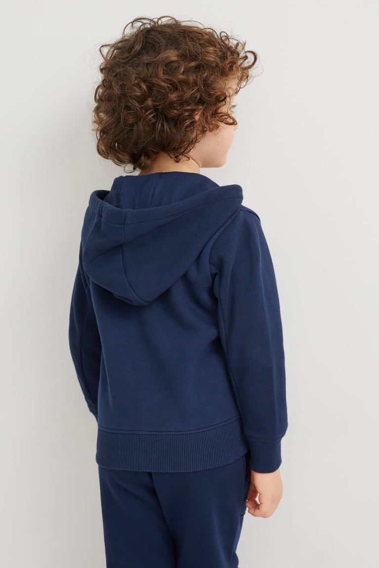 Sudaderas C&A Zip-through With Hood Azules Oscuro | BZEVNK-307