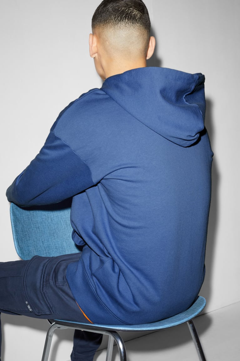 Sudaderas C&A Zip-through With Hood Azules | VYQLBG-172