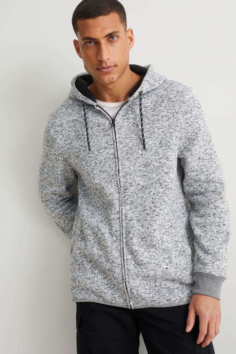 Sudaderas C&A Zip-through With Hood Gris | NIZPDM-578