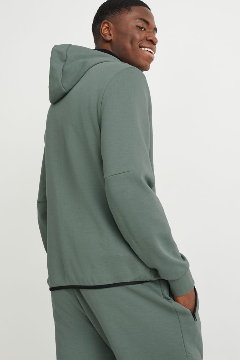 Sudaderas C&A Zip-through With Hood Verde | LSOBZJ-096