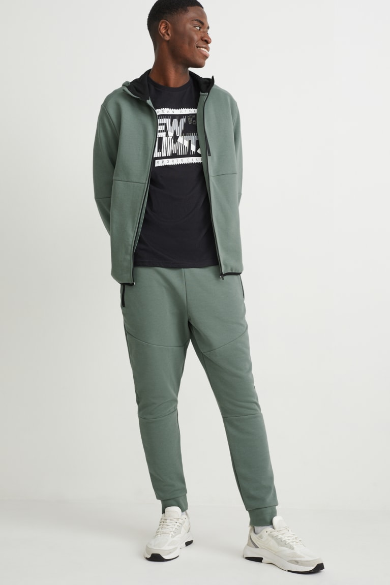 Sudaderas C&A Zip-through With Hood Verde | LSOBZJ-096