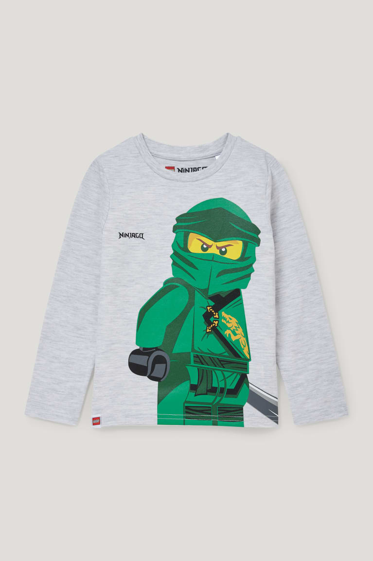 Tops C&A Lego Ninjago Long Sleeve Gris Claro | VRZHPD-527