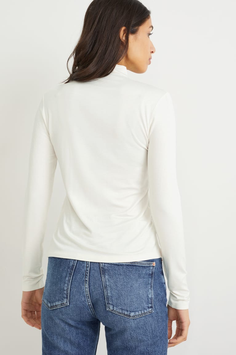 Tops C&A Long Sleeve Blancas | PQUOCH-945