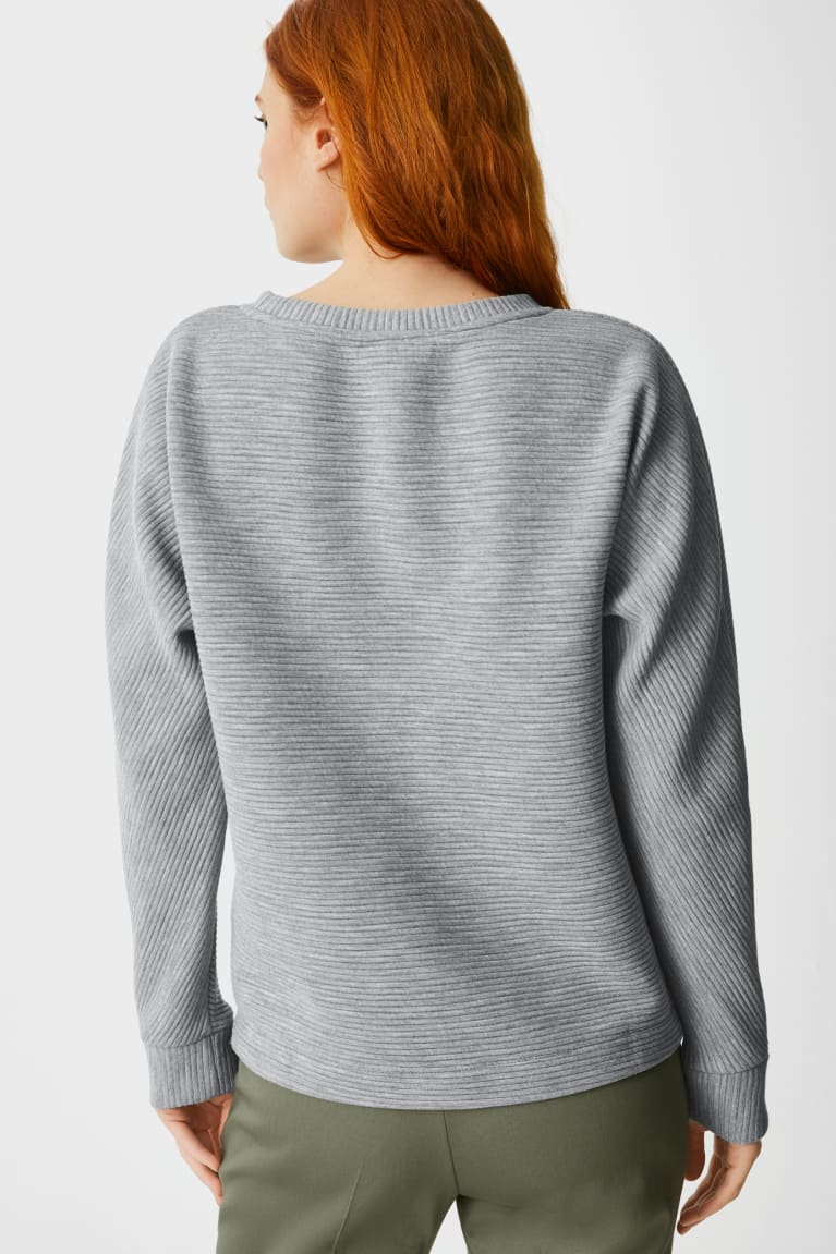 Tops C&A Long Sleeve Gris Claro | SDYMWF-518