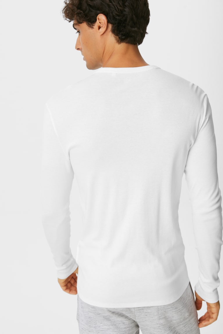 Tops C&A Long Sleeve Organic Algodon Blancas | BOXKRL-274