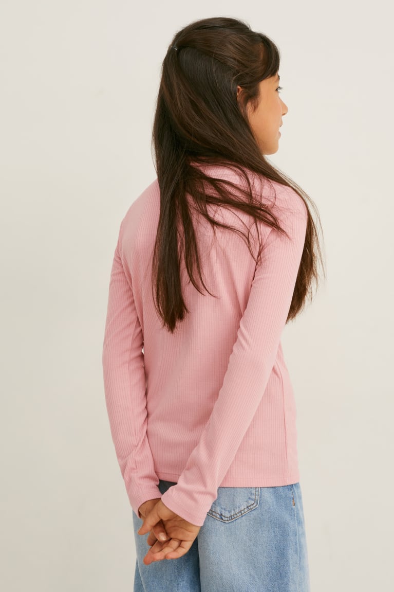 Tops C&A Long Sleeve Recycled Rosas | UWNCFH-103