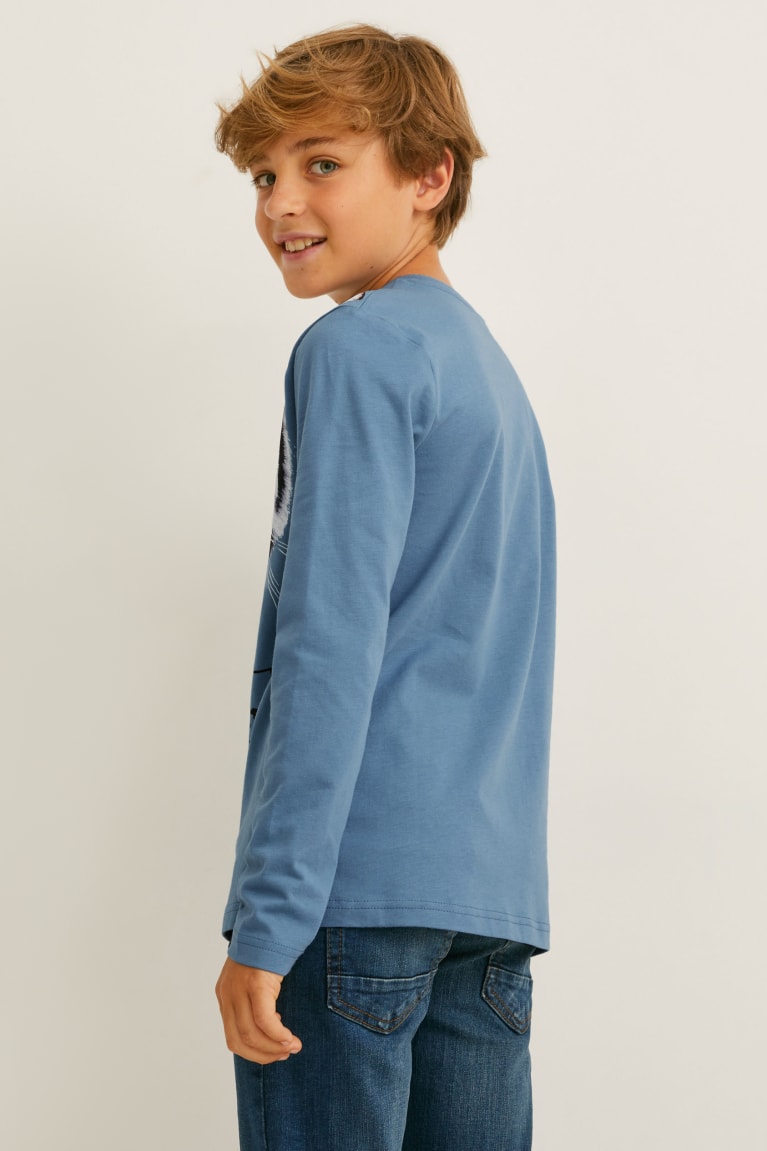 Tops C&A Multipack Of 2 Long Sleeve Azules | CRTIXN-629