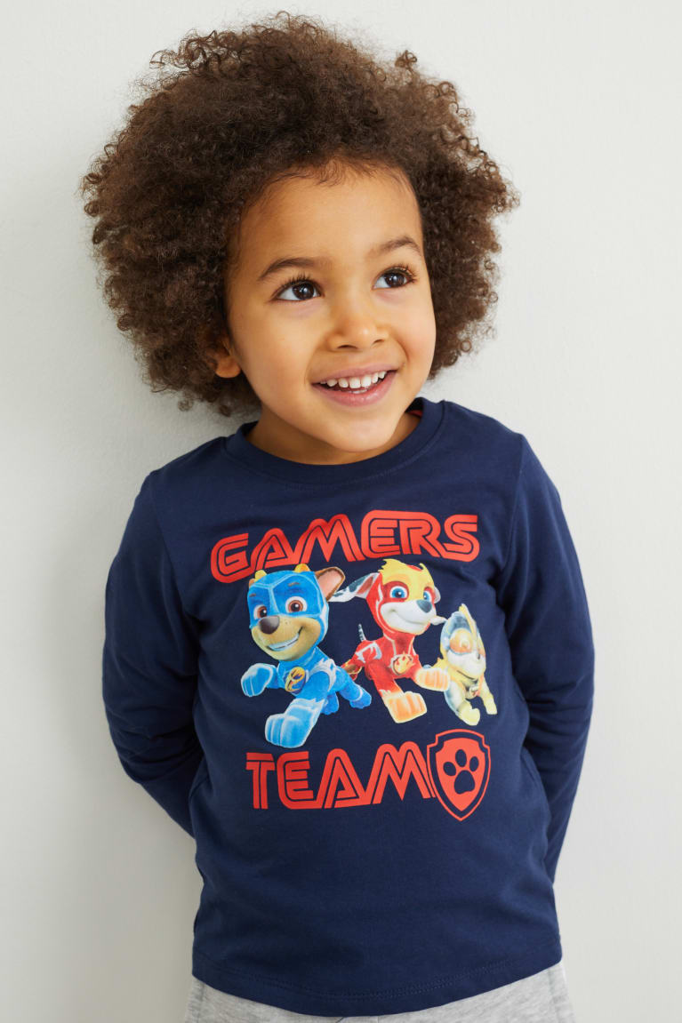 Tops C&A Paw Patrol Long Sleeve Azules Oscuro | YZMQAH-314