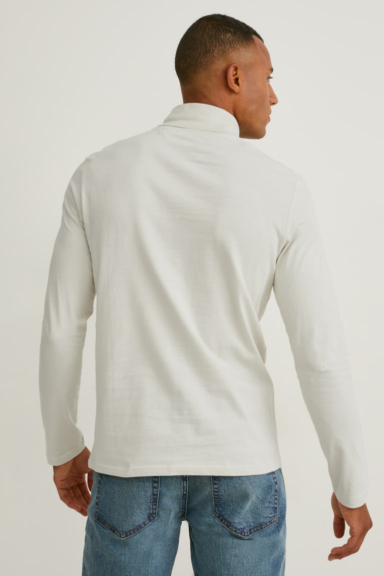 Tops C&A Polo Neck Organic Algodon Blancas | HCSXOE-278