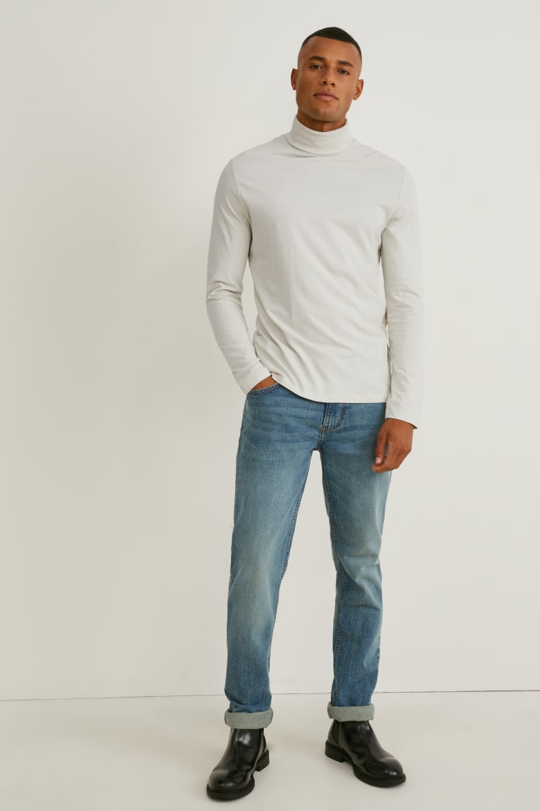 Tops C&A Polo Neck Organic Algodon Blancas | HCSXOE-278