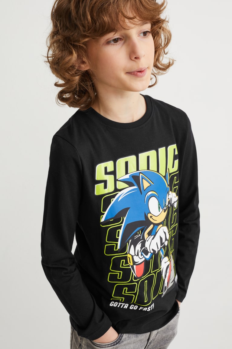 Tops C&A Sonic Long Sleeve Negras | HEFKZG-931