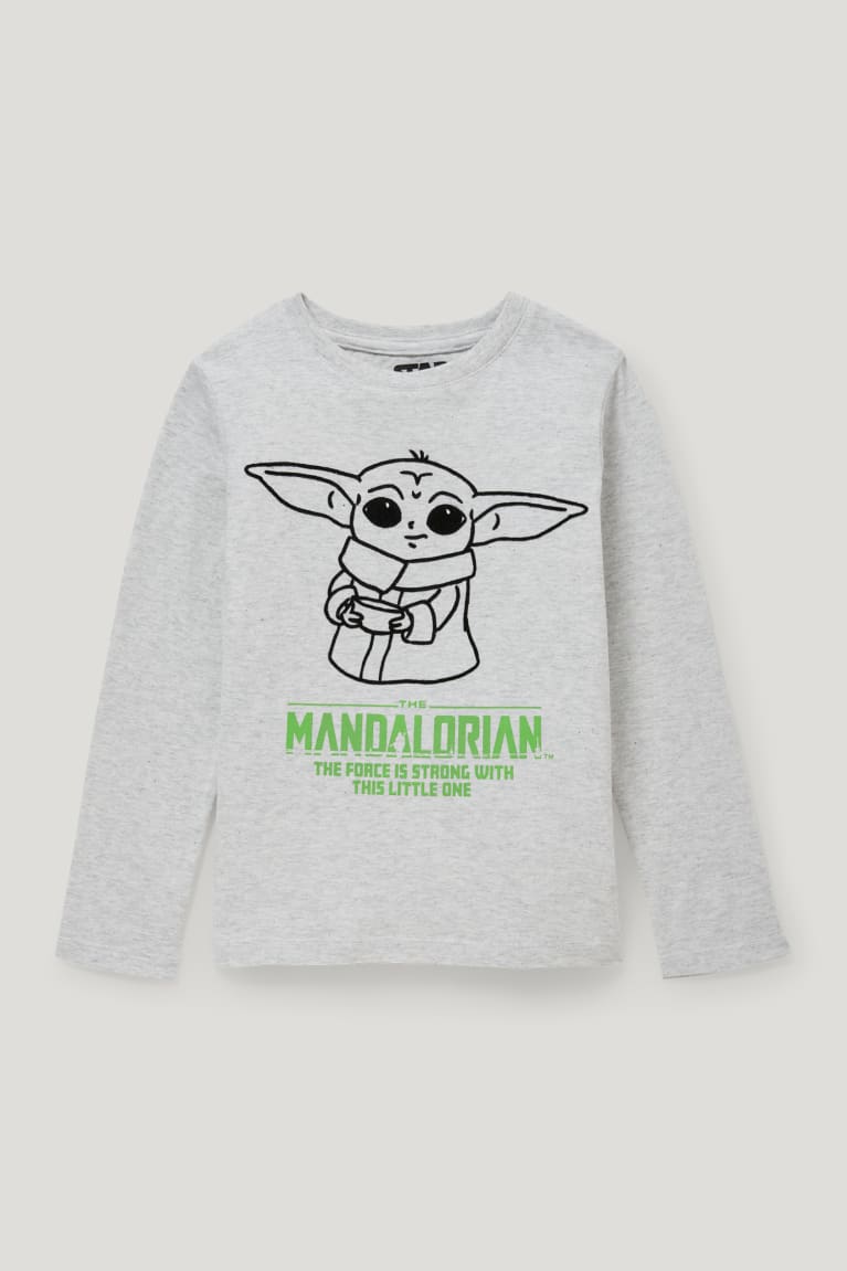 Tops C&A Star Wars: The Mandalorian Long Sleeve Gris Claro | TMUSFY-087