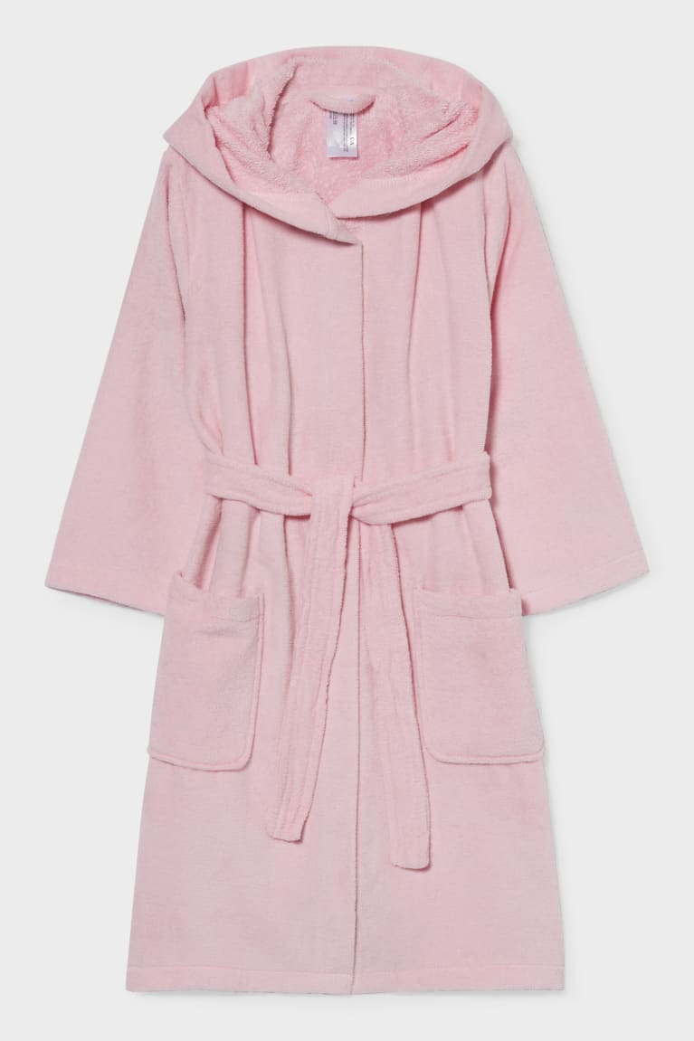 Trajes De Baño C&A Bathrobe With Hood Organic Algodon Rosas | WDJGRH-143