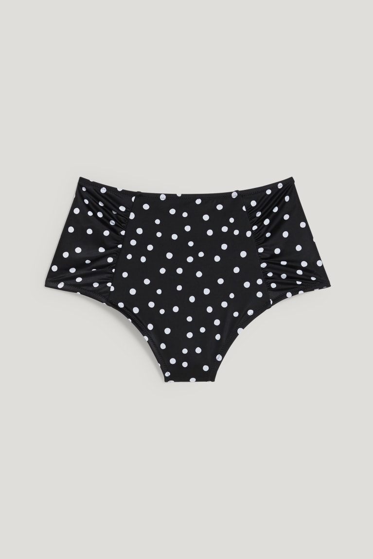 Trajes De Baño C&A Bikini Bottoms High-rise Lycra® Xtra Life™ Polka Dot Negras | ABDMIK-562