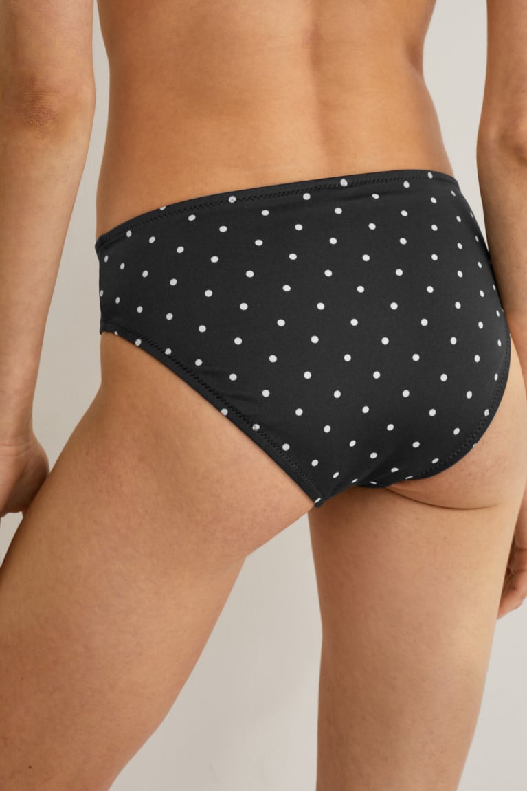 Trajes De Baño C&A Bikini Bottoms Mid Rise Polka Dot Gris Oscuro | CKUHYM-462