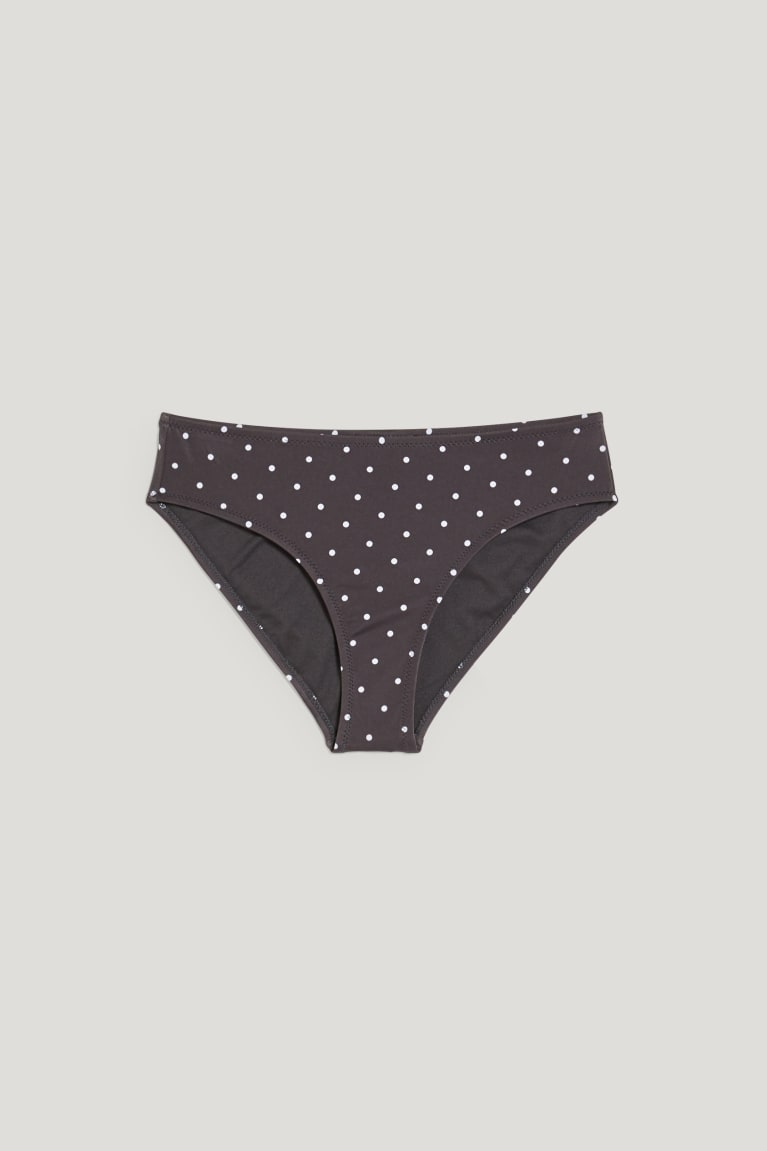 Trajes De Baño C&A Bikini Bottoms Mid Rise Polka Dot Gris Oscuro | CKUHYM-462