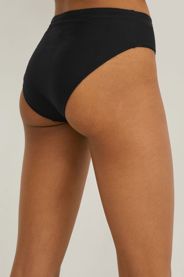 Trajes De Baño C&A Bikini Bottoms Mid-rise Lycra® Xtra Life™ Negras | FCHUNT-082