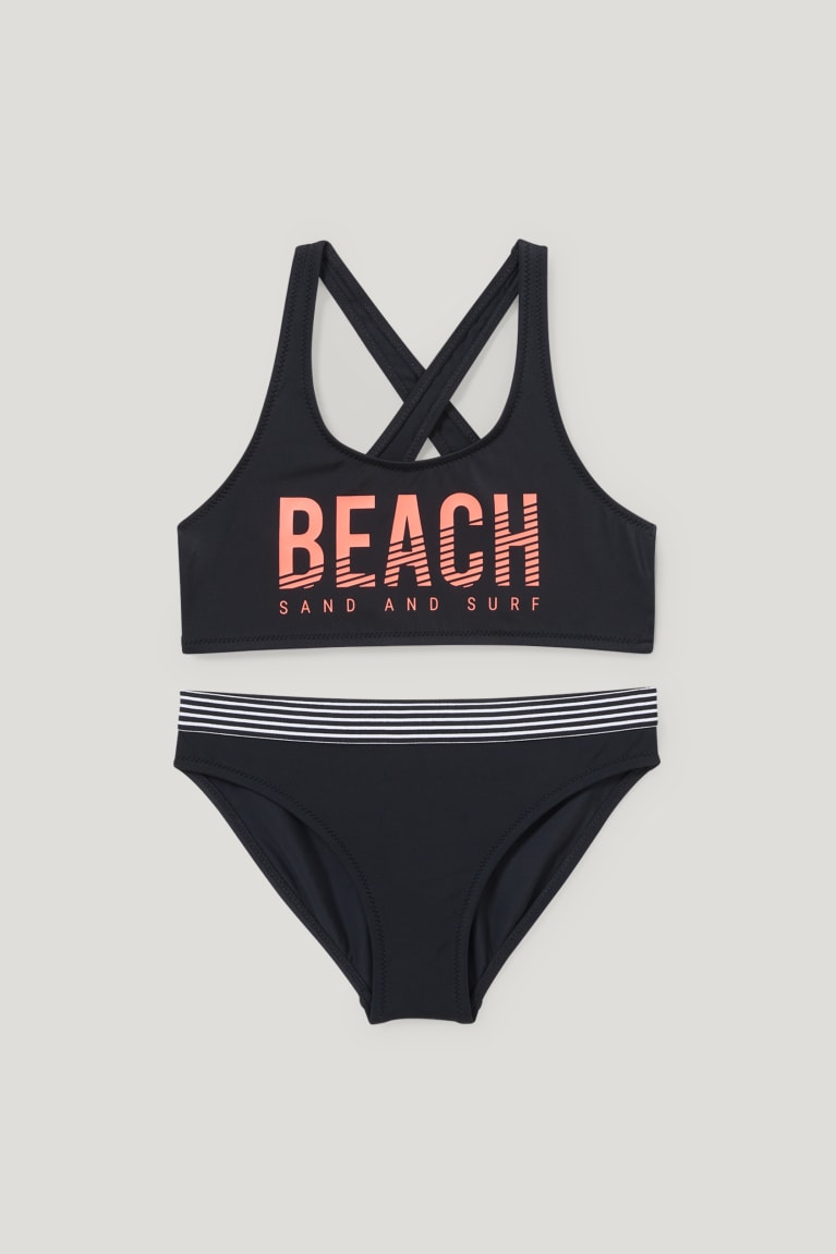 Trajes De Baño C&A Bikini Lycra® Xtra Life™ 2 Piece Negras | GYQLZB-815