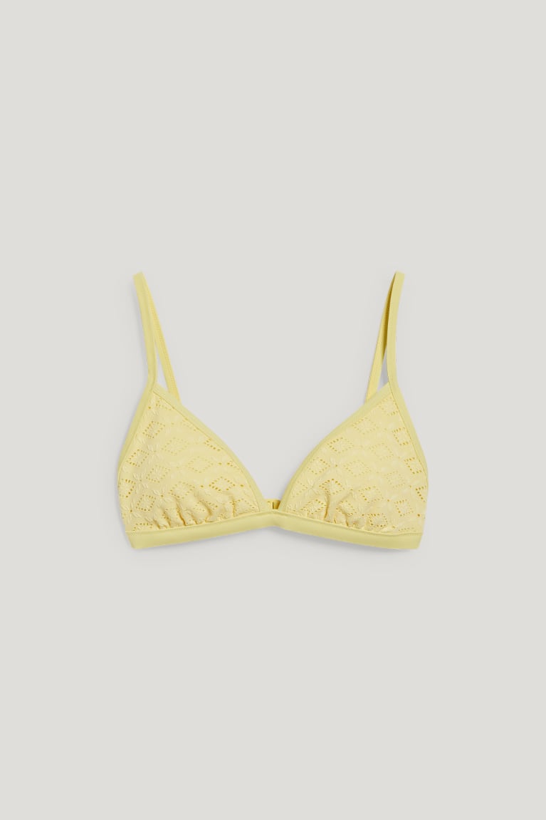 Trajes De Baño C&A Bikini Triangle Acolchado Lycra® Xtra Life™ Amarillo | XSLFPM-542